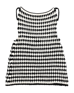 Клетчатое платье в технике кроше, черный Giuseppe di morabito