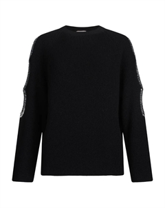 Топ с вырезами и декором, черный Liu jo