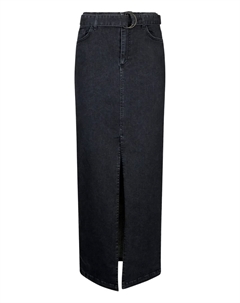 Джинсовая макси-юбка с поясом на талии, серый Liu jo