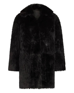 Шуба из овчины с отложным воротником, черный Loulou de saison