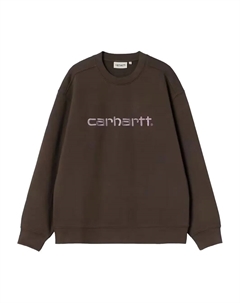 Свитшот с вышитым логотипом, коричневый Carhartt wip