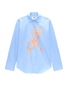 Рубашка с принтом кролика, синий Msgm