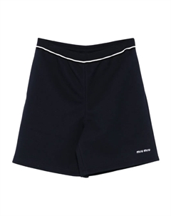 Шорты на эластичном поясе, синий Miu miu