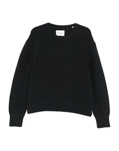 Вязаный свитер с круглым вырезом, черный Marc o'polo