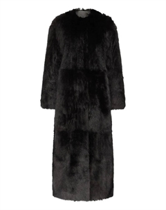 Шуба из овчины со вставкой, черный Loulou de saison