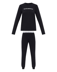 Пижама с вышитым логотипом, черный Emporio armani