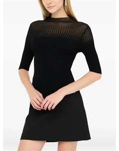 Топ в рубчик с высоким воротником, черный Liu jo