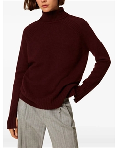 Джемпер в рубчик с высоким воротником, красный Twinset