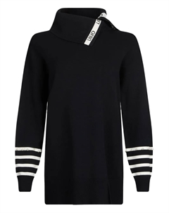 Водолазка с полосатыми манжетами, черный Liu jo