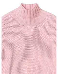Свитер в рубчик с высоким воротником, розовый Twinset