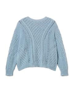 Свитер фактурной вязки, синий Twinset