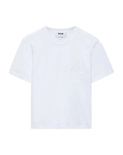 Футболка с вышитым логотипом, белый Msgm