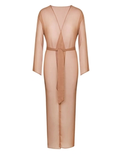 Прозрачный халат с поясом, нейтральный Maison close