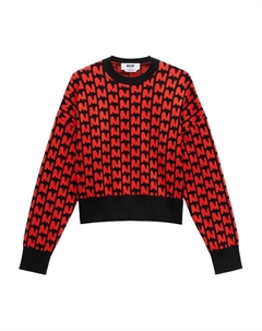 Свитшот с монограммой, красный Msgm