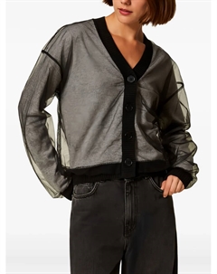 Кардиган со вставками из тюля, серый Twinset