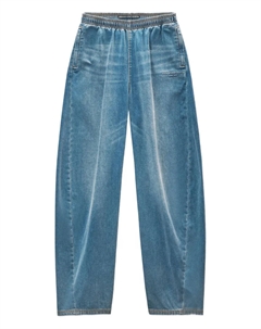 Трикотажные брюки с эластичным поясом и завязками, синий Alexander wang