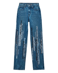 Джинсы с логотипом, синий Alexander wang