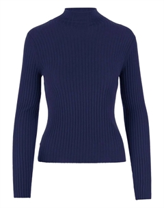 Свитер в рубчик с высоким воротником, синий Arch4