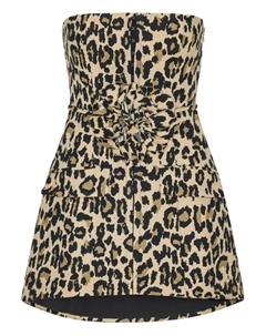 Платье мини с леопардовым принтом, коричневый Rotate birger christensen
