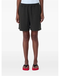 Шорты из французского махрового трикотажа с эластичным поясом, черный The row