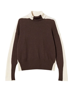 Свитер с высоким воротником, коричневый Twinset