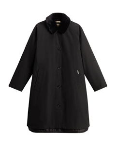 Пальто с воротником из искусственного меха, черный Woolrich