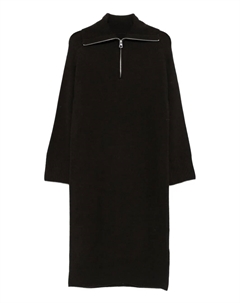 Платье миди с высоким воротником и застежкой-молнией спереди, черный Marc o'polo