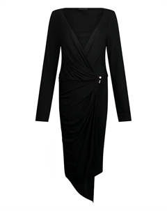 Драпированное платье с украшениями, черный Liu jo