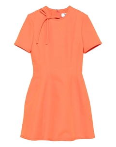 Платье мини с короткими рукавами и завязками, оранжевый Msgm