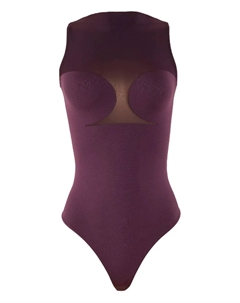 Боди с сетчатой вставкой, фиолетовый Wolford