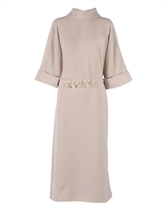 Платье с декорированным поясом, нейтральный Parosh