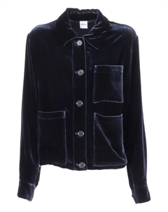 Бархатная куртка с накладными карманами, синий Aspesi