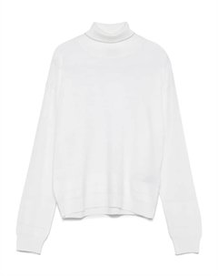 Шерстяной свитер с высоким воротником, белый Eleventy