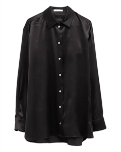 Шелковая рубашка с длинными рукавами, черный The row