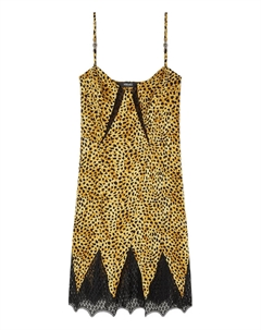 Шелковое платье-комбинация Cheetah, желтый Versace