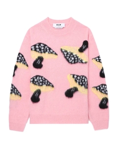 Свитер с принтом, розовый Msgm