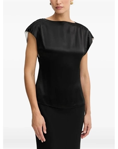 Блузка с высоким воротником, черный Boss