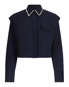 Рубашка со стразами, синий Liu jo