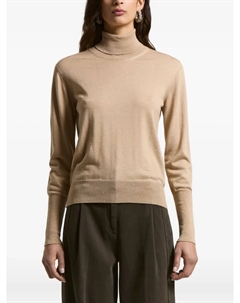 Пуловер с высоким воротником и блестками, нейтральный Peserico