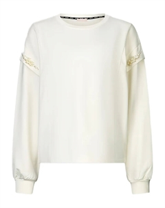 Свитшот с украшением из жемчуга, нейтральный Liu jo