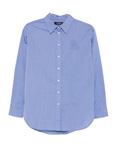 Рубашка с вышивкой на пуговицах, синий Lauren ralph lauren