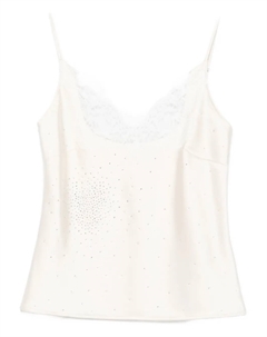 Декорированный топ с кружевом, нейтральный Giuseppe di morabito