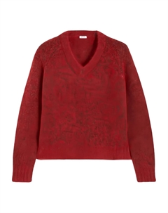 Свитер с V-образным вырезом, красный Aspesi