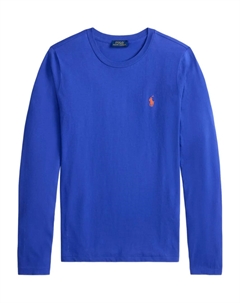 Лонгслив с вышитым логотипом, синий Polo ralph lauren