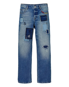 Джинсы в технике пэчворк, синий Marc jacobs