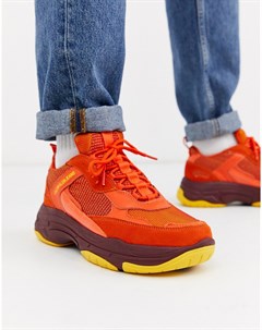Оранжевые кроссовки на массивной подошве Marvin Calvin klein