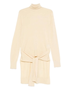 Платье с высоким воротником и завязками TOTEME, нейтральный Toteme