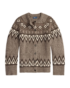Кардиган с узором, коричневый Polo ralph lauren