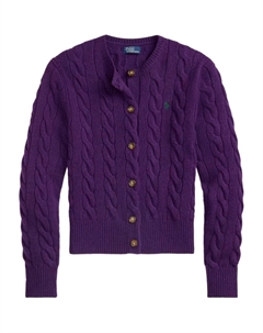 Кардиган фактурной вязки, фиолетовый Polo ralph lauren