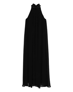 Украшенное платье с воротником-хальтер, черный Parosh